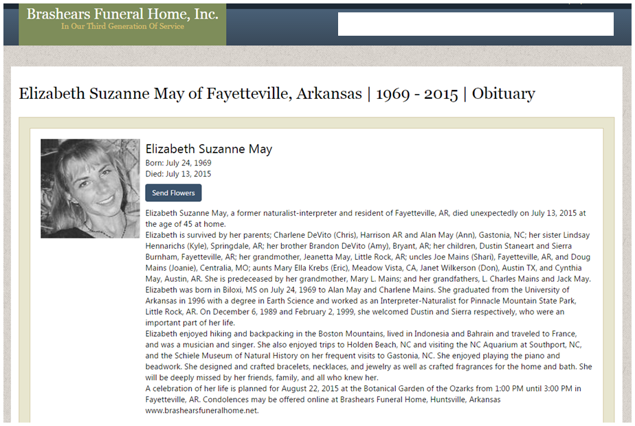 May-Staneart Obituary