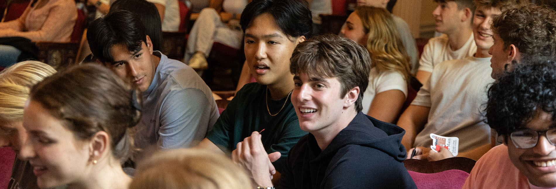Students at an event in Giffels Hall
