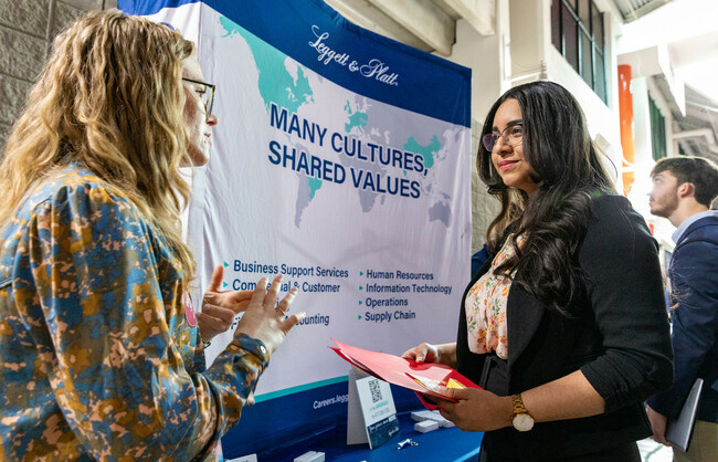 Students at a Career Fair