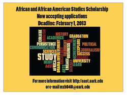 Scholarship Deadline 2013 poster