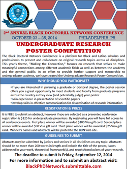 2nd Annual Black Doctoral Network Conference 2014 poster