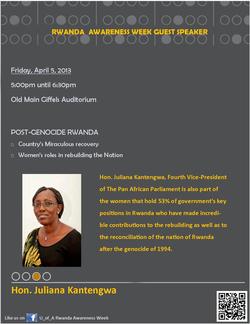 Rwanda Awareness Week Lecture poster