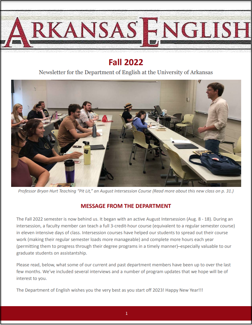 Cover of Fall 2022 Newsletter