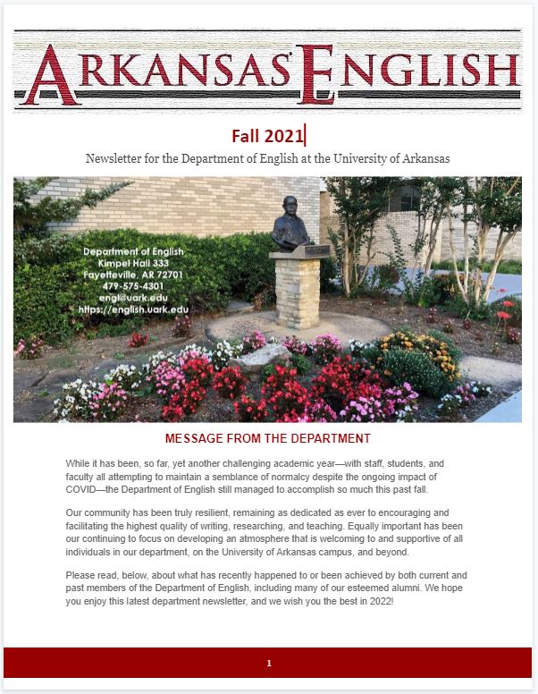 cover of Fall 2021 newsletter