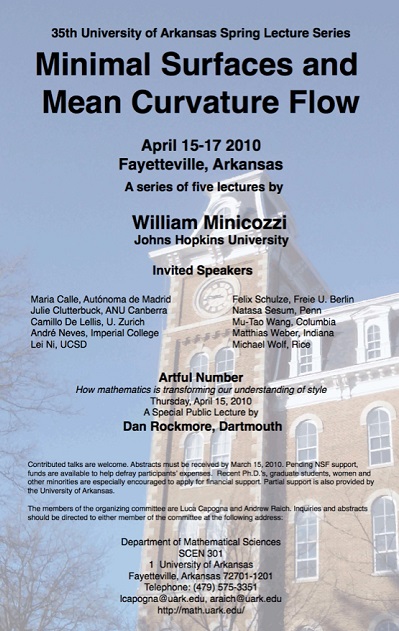 35th Spring Lecture Series Poster