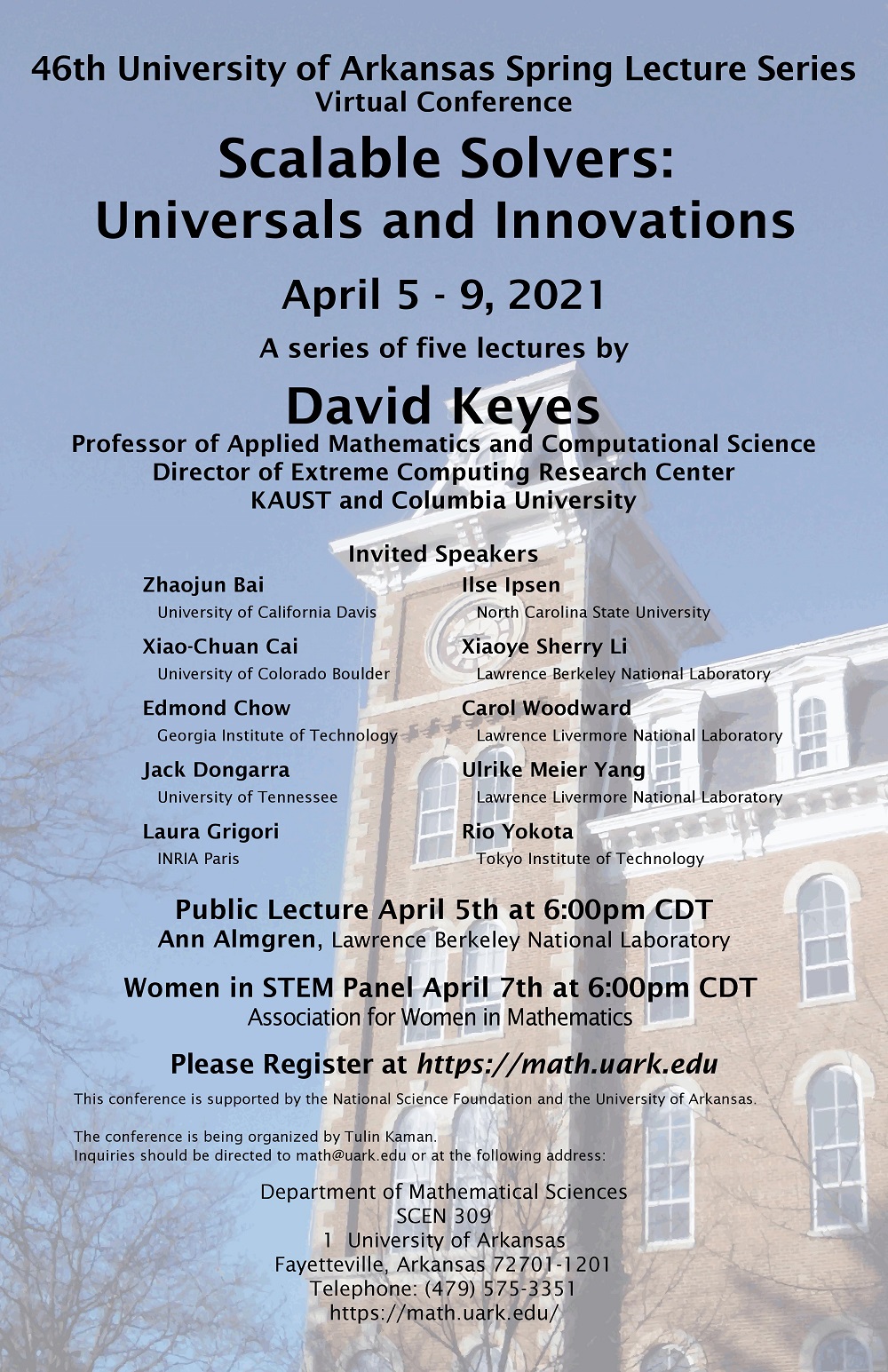 Spring Lecture Series 2020 poster