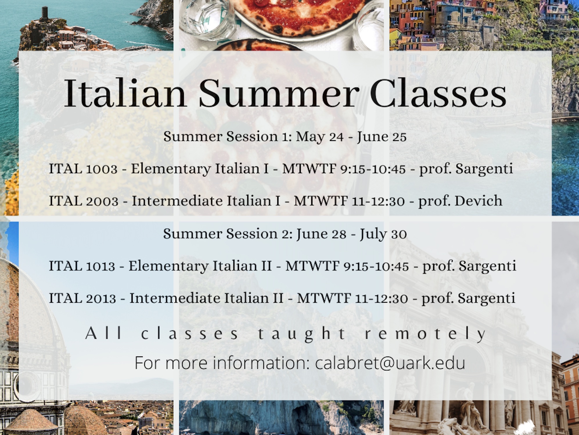 summer 2021 italian courses