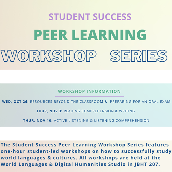 Peer Learning Workshop Series flyer
